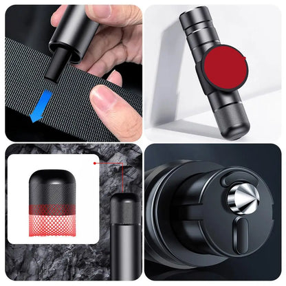 Alloy Car Safety Hammer Seat Belt Cutter Car Window Glass Breaker Tool Escape Emergency Hammer Life-saving Rescue Tool